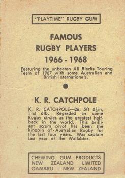 1968 Playtime Rugby Gum Famous Rugby Players - Yellow #31 Ken Catchpole Back